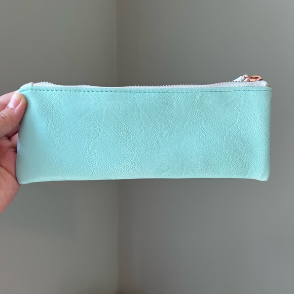 Mint / seafoam pencil / cosmetic pouch - Picture 3 of 6